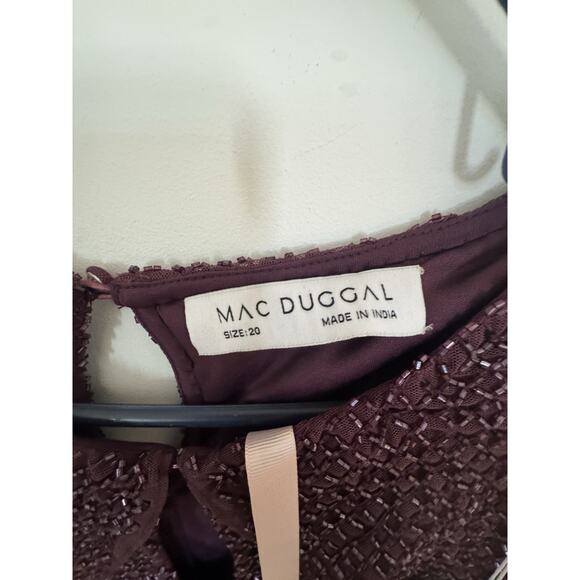 MAC DUGGAL 5948 Beaded Cape Sleeve Gown Amethyst Size 20W Formal Wedding - Picture 10 of 10